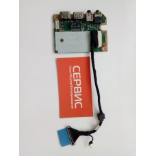 SJM52 AUDIO/B A02 6050A2294401 Плата USB/HDMI/AUDIO/LAN разъёма со шлейфом для ноутбука Packard Bell LL1 Butterfly M